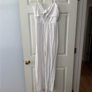 White Sleeveless Jumpsuit